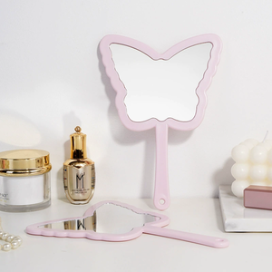 A forma di farfalla portatile HD specchio per il trucco personalizzato per ragazze stile Desktop con finitura luce palmare <span class=keywords><strong>in</strong></span> viaggio protettivo - Product Image 4
