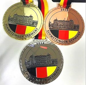 ที่กำหนดเองราคาถูกว่างเปล่ามาราธอนวิ่งเหรียญทองกีฬาโลหะเหรียญฟุตบอลด้วยริบบิ้น - Product Image 3
