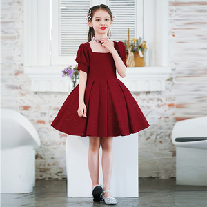 Robes de demoiselle d'honneur rouges de haute qualité pour filles, robes de fête blanches pour enfants, vêtements de princesse pour mariage - Product Image 3