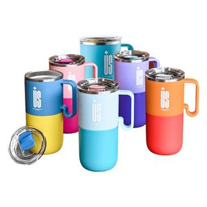 Taza de Café Bonita con 3 Opciones de Tapa, Popular Taza de Café de Acero Inoxidable 304 de 600 ml para Escritorio - Product Image 5