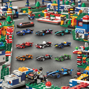 Micro hạt khối xây dựng mô hình nhỏ Đồ chơi xe thiết lập cho nhựa tương thích cho học sinh tiểu học tuổi từ 6-12 lắp ráp - Product Image 5