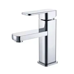 Single Handle Brass Lavatory Bathroom Water Saving Wash Basin Faucet For Bathroom