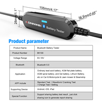Probador de batería de coche profesional KONNWEI Bluetooth 5,2, Analizador de batería de 6V 12V para vehículos 10-2000CCA 5-220AH