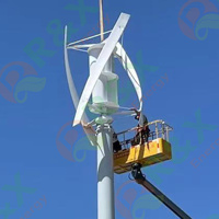 Générateur d'éoliennes verticales silencieux 2000W 3000W 5000W Éolienne verticale 24V 48V VAWT
