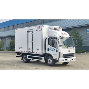 ขายตรงจากโรงงาน รถบรรทุกห้องเย็น FAW 4x2 7-8 ตัน พร้อมชุดทำความเย็น Carrier สำหรับไอศกรีม - Product Image 1