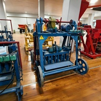 Petite presse hydraulique entièrement automatique pour la fabrication de briques 220V, machine à fabriquer des blocs emboîtables, matière première ciment, haute capacité