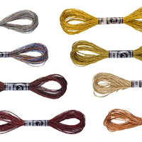 12 brins argent or fil 19 couleurs point de croix fil à broder 8 mètres par pièce ensemble de fil à broder résistant à l'abrasion
