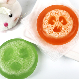 Nhãn Hiệu Riêng Tẩy Tế Bào Chết Màu Xanh Lá Cây Trà Hình Tròn Trong Suốt Chanh Nghệ Kojic Axit Loofah Xà Phòng Thanh Cho Nam Giới - Product Image 3