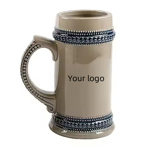 Jarra de cerveza con tapa de Petwer hecha a mano Bierkrug Tiki taza de cerveza regalos Premium recuerdos pintados Schloss <span class=keywords><strong>Neuschwanstein</strong></span> Tankard logo - Product Image 2