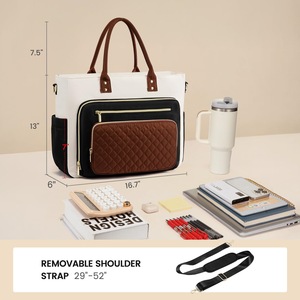 Nuevo en Stock: Bolso de Mano de Poliéster para <span class=keywords><strong>Mujer</strong></span> con Cierre, Portavasos Grande, Bolso para Enfermeras, Maletín para Portátil, Gran Capacidad - Product Image 6