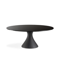 Table à manger ronde moderne de luxe pour 6 personnes, plateau en bois laqué ou en marbre, pour la maison et l'hôtel