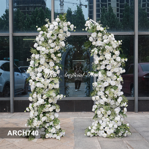 DKB Factory Wholesale Artificial Silk <b>Flower</b> Horn Arch Wedding <b>Flower</b> Arch Customizable Size Color High Simulation for Wedding - Product Image 3