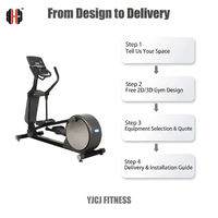 Máquina Elíptica Eléctrica Profesional Comercial, Cross Trainer con Frenado Magnético, Construcción de Acero para Gimnasio y Equipo de Fitness
