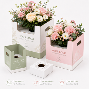 Scatole di Cartone Ecologiche per Spedizione Fiori con Logo Personalizzato, Vendita all'<span class=keywords><strong>Ingrosso</strong></span> - Product Image 1