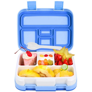 Upgraded 5-Compartment Toddler School Lunch Container with Spoon Lunch Box for Kids Bento Box