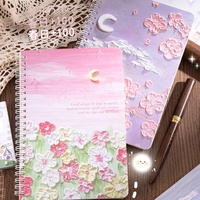 Cuadernos Populares A5 con Espiral y Páginas Rayadas, Papelería Coreana Kawaii de Alta Calidad, Útiles Escolares Lindos para Estudiantes