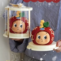 Nouvelles boîtes à mini-gâteaux, boîtes à gâteaux cylindriques ronds, boîtes en plastique écologiques de 2-3 pouces