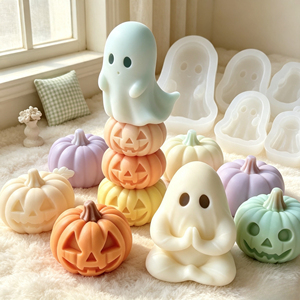 Molde de Silicona 3D de Calabaza, Diablo y Fantasma para Halloween, para Hacer Velas y Decoración de Fiestas en Casa - Product Image 4