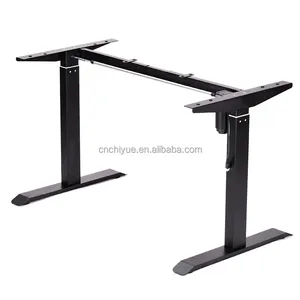 Meja berdiri elektrik Motor ganda, meja berdiri dengan tinggi dapat disesuaikan