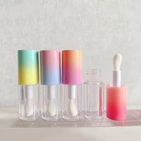 Tube vide de 6 ml en ABS pour brillant à lèvres avec bouchon à vis, emballage cosmétique rose personnalisable pour huile à lèvres