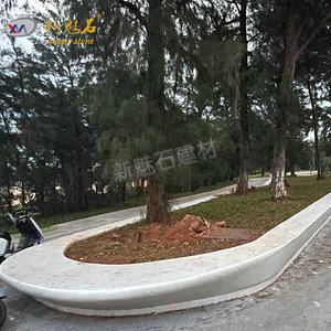 Nouvelle banc de jardin en pierre magique UHPCGRC, blanc, personnalisable, pour l'aménagement paysager - Product Image 4
