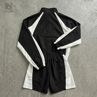 Ensemble de survêtement deux pièces pour homme, veste coupe-vent légère en nylon respirant et short, grande taille, pour le streetwear printanier