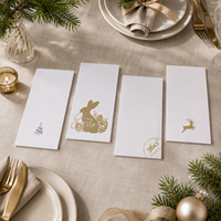 Grand stock de serviettes de table en papier Airlaid, dimensions personnalisées, impression dorée, OEM ODM, serviettes jetables