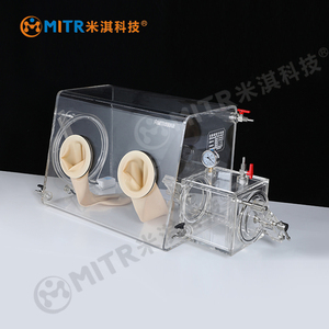Isolamento simples da câmara do teste do laboratório com luva transparente acrílica PMMA da câmara de transferência da amostra - Product Image 6