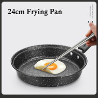 Offre Spéciale : Ensemble de 3 Ustensiles de Cuisson Classiques en Acier Carbone Durable, Revêtement Antiadhésif Non Toxique, Casseroles et Poêles en Acier Carbone avec Couvercles
