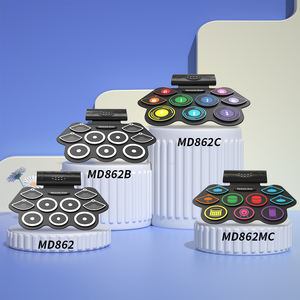 Gran oferta, Mini batería eléctrica integrada, almohadilla de práctica, batería de tambor, tambor enrollable de mano <span class=keywords><strong>Musical</strong></span> - Product Image 2