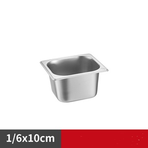ภาชนะเก็บของเกรดอาหาร1/6กระทะสแตนเลส201 GN 1/9ขนาดสำหรับโต๊ะในครัวโรงแรมขายตรงโรงงาน - Product Image 4