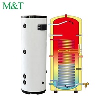 Pompe à chaleur à eau chaude WRAS CE/PEL/RoHS 500L 600L à serpentin simple et double, avec réservoir d'eau domestique en acier inoxydable duplex pour hôtels et villas