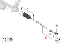 Premium Right Steering Tie Rod Assembly OE 32106884810 with Inner and Outer Ball Joints for BMW F20 F30 F31 Replacement