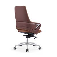 Chaise de bureau de direction moderne de luxe à dossier haut réglable, cadre en aluminium PU, capacité 60 kg/m, mécanisme de verrouillage à 3 positions, pour bureau à domicile