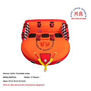 Tube de <span class=keywords><strong>Jet</strong></span> <span class=keywords><strong>Ski</strong></span> gonflable et remorquable pour 3 personnes, grande marque, confortable, vente en gros, pour Sports nautiques - Product Image 2