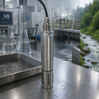 Sonde de pH numérique robuste avec gaine en acier inoxydable, sonde de pH haute performance pour l'analyse des eaux usées et la surveillance sur site
