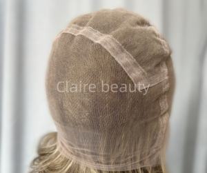 Быстрая доставка, европейские натуральные человеческие волосы, прозрачный 360 парик на шнурках, светлый цвет, объемные волнистые парики - Product Image 5