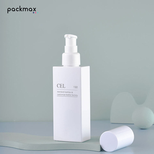 Square PETG 50ml-<b>200ml</b> lotion, serum & skincare <b>bottles</b> – refillable empty cosmetic packaging containers - Product Image 2