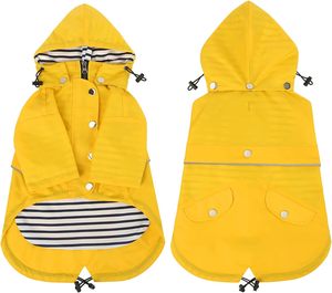 Dog Raincoat Waterproof Dog Jacket Adjustable Hooded Windproof Full Coverage Pet Summer Lightweight Raincoat <b>for</b> Outdoor Walking - Product Image 5