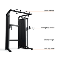 Équipement de musculation professionnel : Machine à poulies double réglable pour entraînement de force