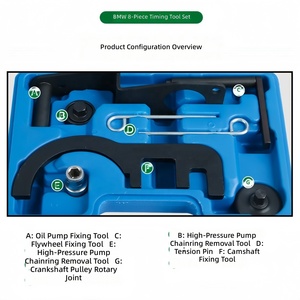 Kit d'outils spéciaux de <span class=keywords><strong>calage</strong></span> d'arbre à cames pour <span class=keywords><strong>moteur</strong></span> diesel <span class=keywords><strong>BMW</strong></span> <span class=keywords><strong>N47</strong></span> N47S N57 2.0 en acier à haute teneur en carbone, 8 pièces, avec mallette rigide, garantie 1 an, réparation automobile - Product Image 6