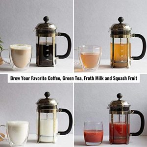 ชุดเครื่องชงกาแฟเฟรนช์เพรสแบบมินิมอล ทำจากพลาสติก แก้วบอโรซิลิเกต และสแตนเลสอเนกประสงค์ - Product Image 2