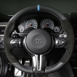 Volante in Pelle Alcantara M Sport Personalizzato per <span class=keywords><strong>BMW</strong></span> F10 F15 F16 F20 F25 F30 F31 F34 F36 M3 F80 M4 F82 X5 E70 E72 E90 E92 - Product Image 2