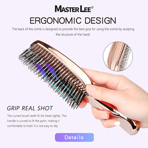 Super Hot Sale Patented ABS <strong>Hair</strong> Combs Scalp Massage <strong>Detangling</strong> Two Tiers 8 Rows Teeth <strong>Hair</strong> <strong>Brushes</strong> Three Colors - Product Image 5