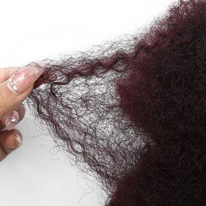 ANNA 4CW 99J 100% Cheveux Humains Afro Kinky Bulk <span class=keywords><strong>Hair</strong></span> 50g Extensions de Cheveux pour <span class=keywords><strong>Femme</strong></span> - Product Image 3