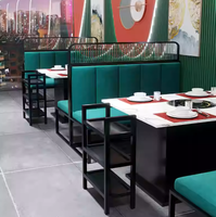 Ensemble de sièges commerciaux modernes et durables en cuir pour restaurant, idéal pour café, hôtel, restaurant de fondue