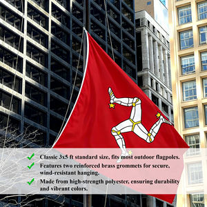 <span class=keywords><strong>Drapeau</strong></span> national de l'île de <span class=keywords><strong>Man</strong></span> 3x5 pieds en polyester durable, motif Triskelion, pour extérieur – Fournisseur à prix d'usine - Product Image 4