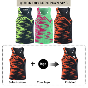 Gilet de sport sans manches respirant en maille pour homme, personnalisable avec logo, séchage rapide, idéal pour la course, l'entraînement en équipe, vente en gros - Product Image 2