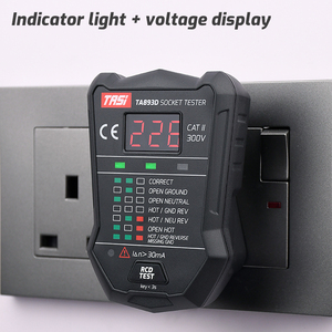 TASI TA893D 175V~250V Digitaler Spannungsprüfer RCD GFCI UK-Stecker Britischer Wandsteckdosentester mit (<span class=keywords><strong>2</strong></span>,0%+<span class=keywords><strong>2</strong></span>) Genauigkeit - Product Image 3