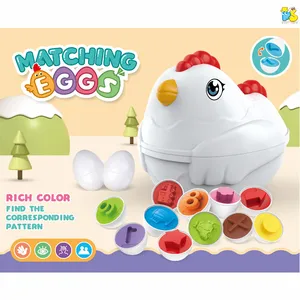 Set mainan telur ayam penyimpan warna, mainan edukasi anak-anak yang cocok 12 buah